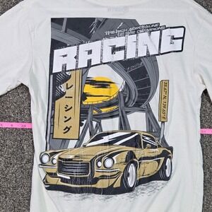 GSTR Racing T-Shirt Mens Medium Cream JDM Muscle Car Graphic Tee